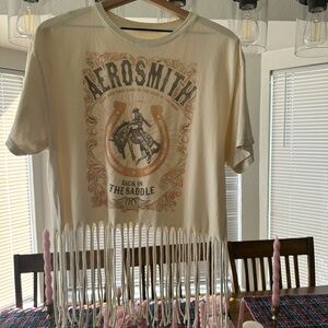 Aerosmith Graphic Fringe T-Shirt